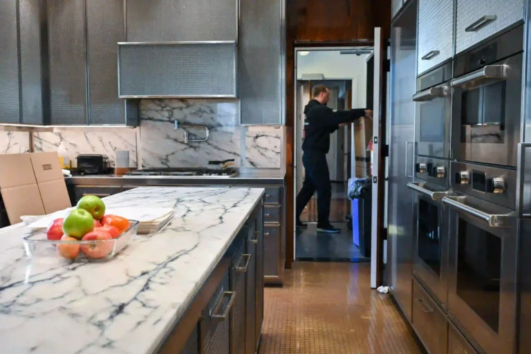 Movers NYC to Miami. A team from Empire Movers and Storage, one of the best white glove movers in NYC, packing a 1 mil. dollars kitchen in NYC